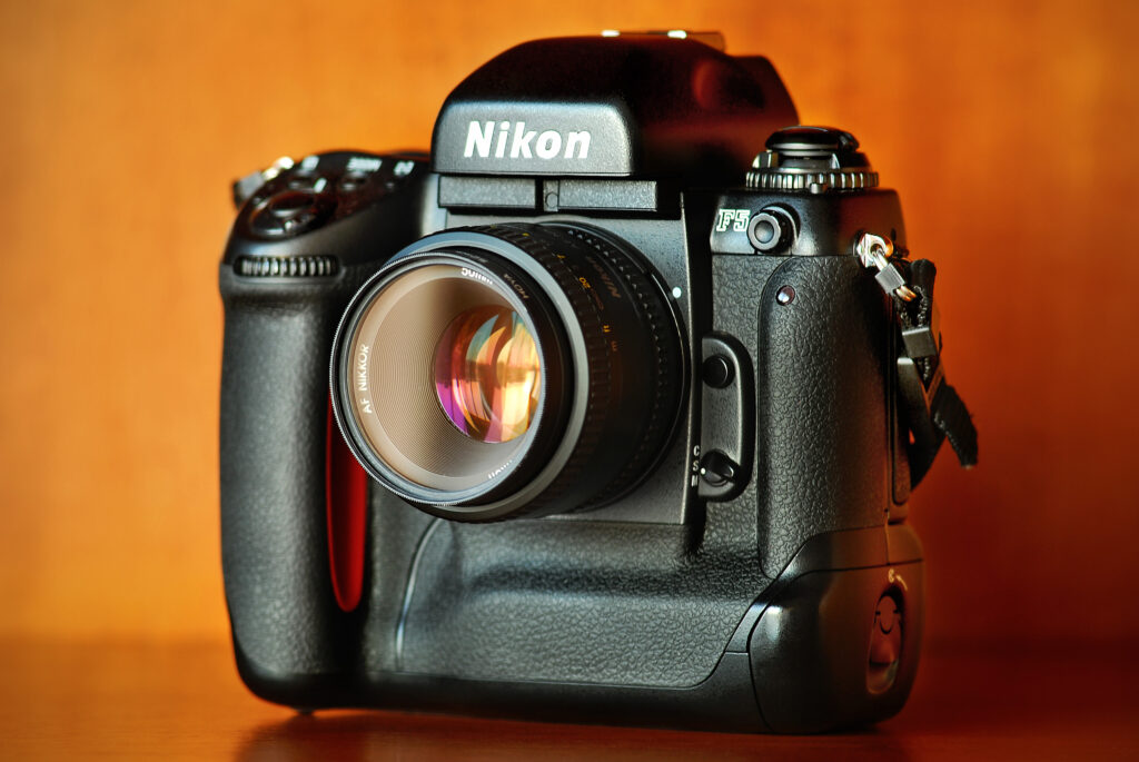 Nikon F5 on a table
