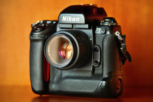 Nikon F5 on a table